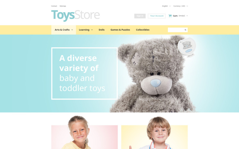 магазин игрушек тема prestashop