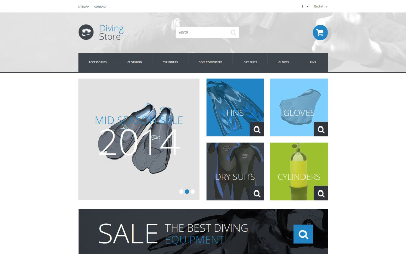 комплект для подводного плавания prestashop theme