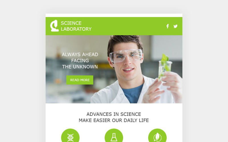 science lab отзывчивый шаблон информационного бюллетеня