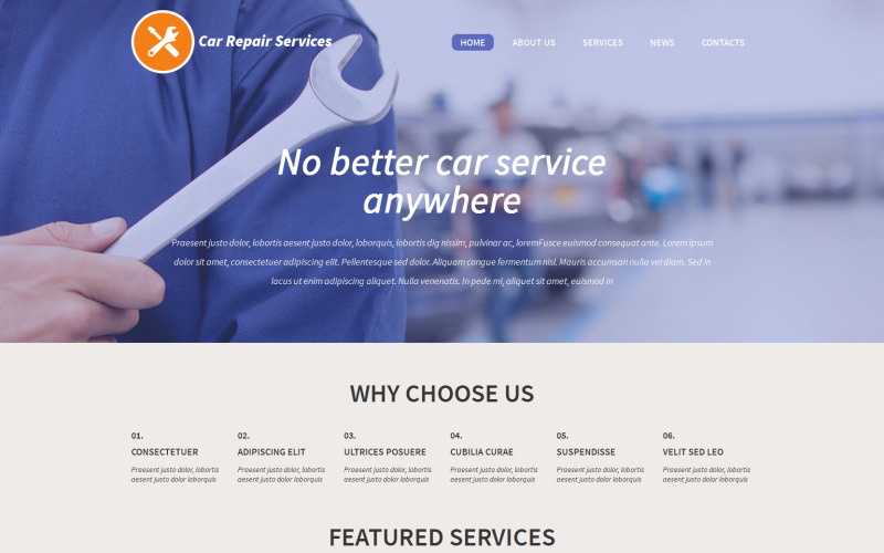 ремонт автомобилей wordpress тема