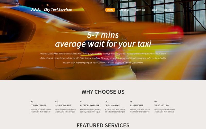 отзывчивый wordpress taxi template wordpress theme