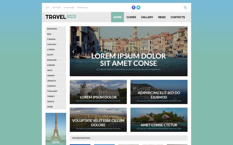 путеводитель wordpress тема