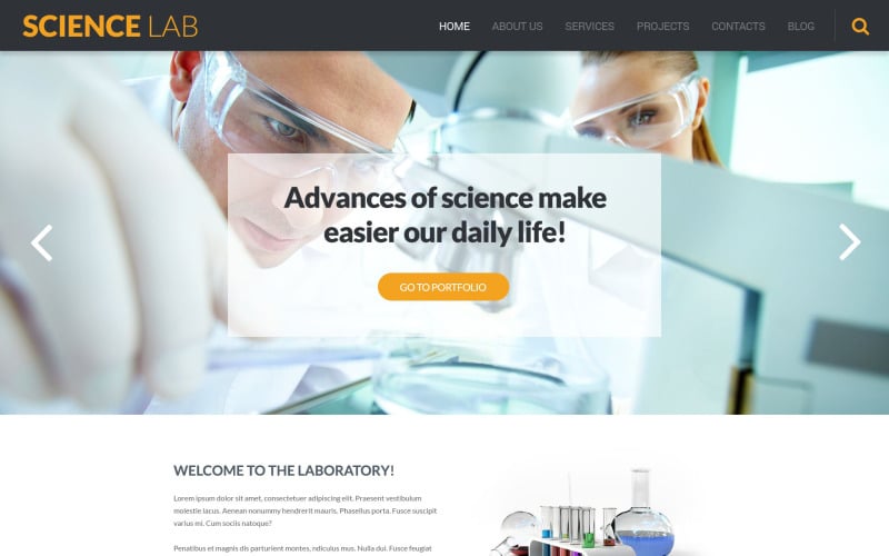 тема wordpress science lab