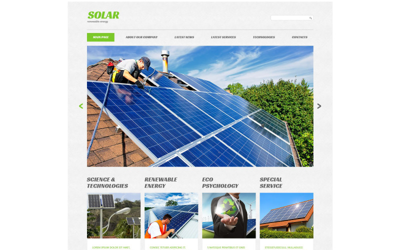 шаблон веб-сайта компании eco