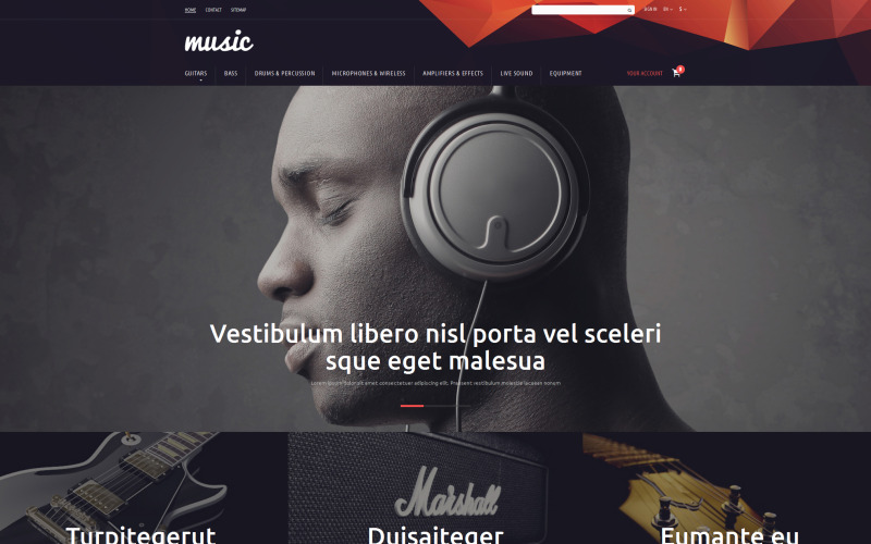 тема музыкального магазина prestashop