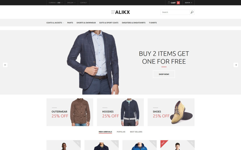 тема alikx prestashop