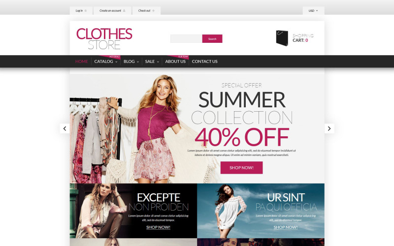 шоппинг в стиле shopify theme