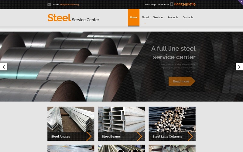 адаптивный шаблон сайта steelworks