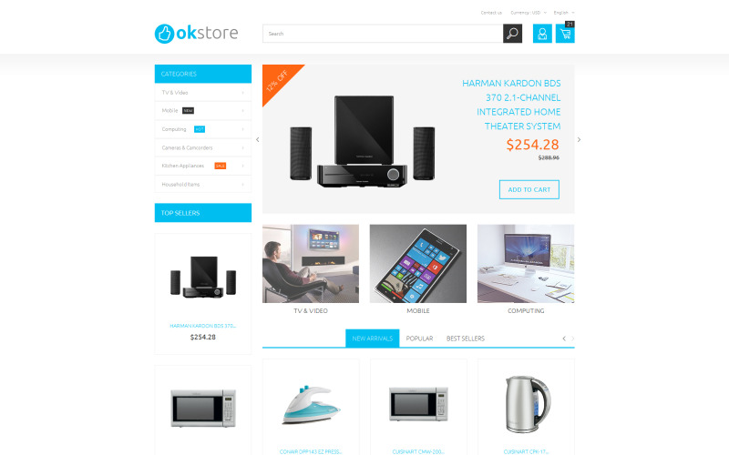 тема tech gear prestashop