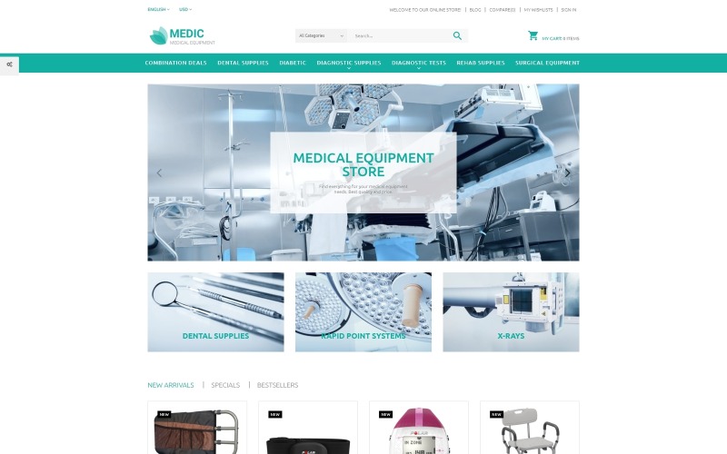 тема prestashop медицинского оборудования