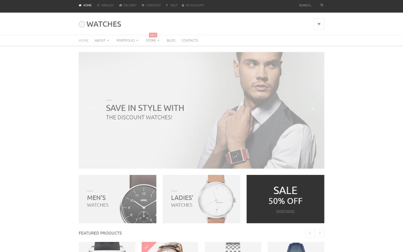 часы интернет-магазин woocommerce тема
