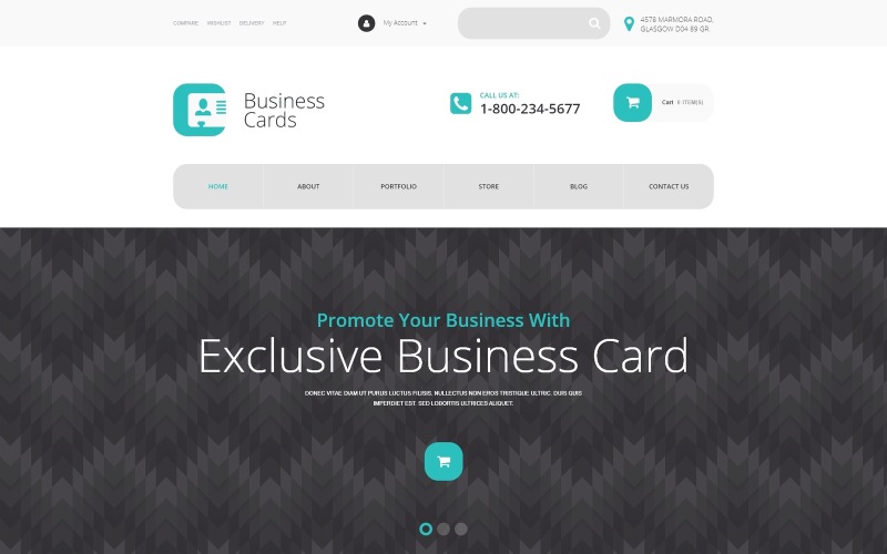 тема магазина визитных карточек woocommerce