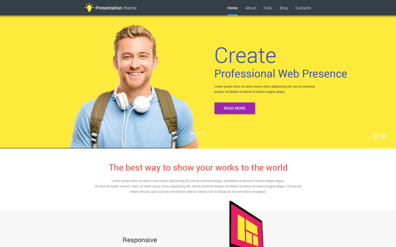 веб-презентация wordpress тема