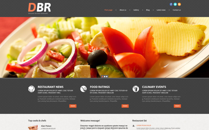 европейский ресторан отзывчивая тема wordpress