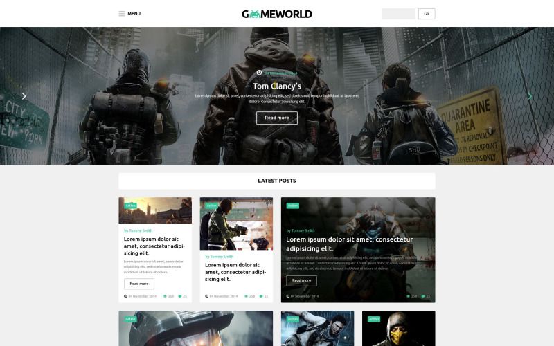 тема WordPress gameworld