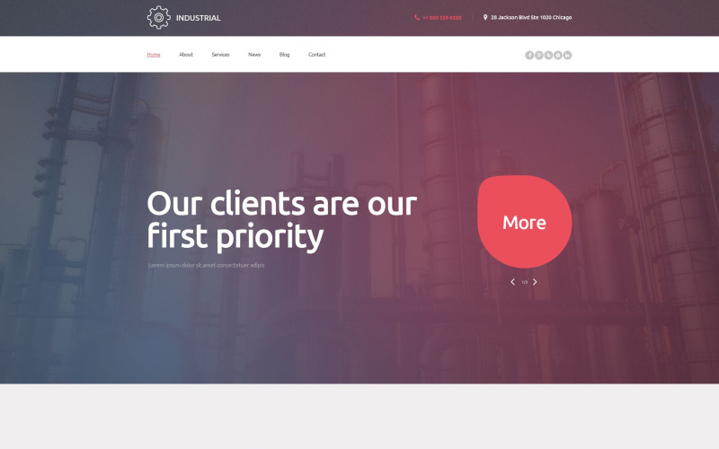 промышленная тема wordpress