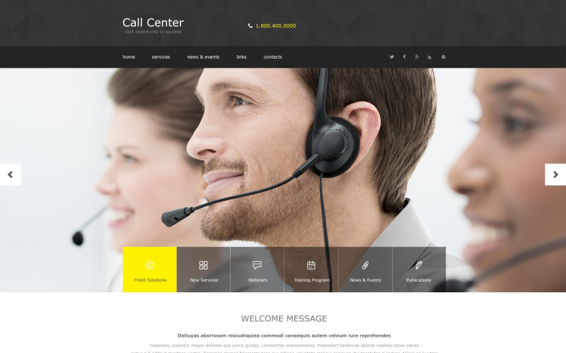 шаблон call center muse