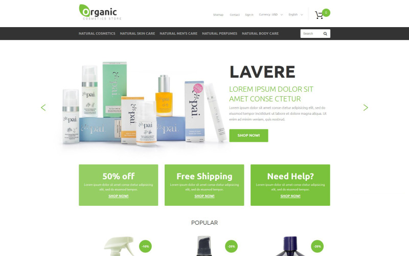 тема prestashop органические товары