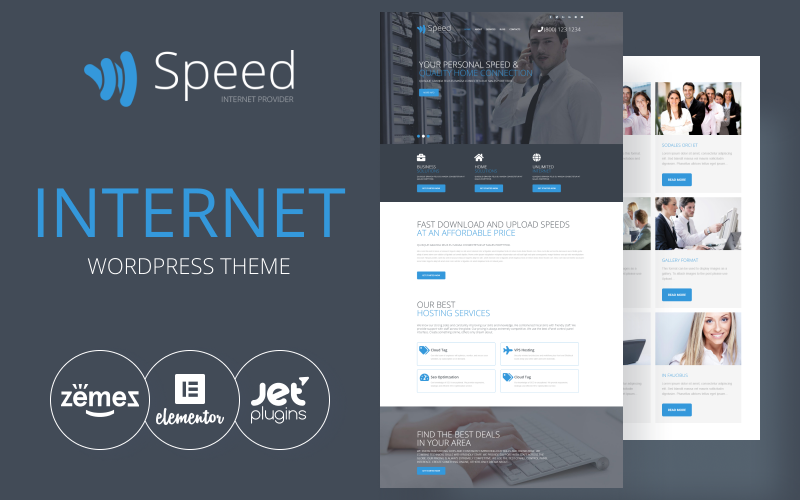 интернет тема с elementor builder wordpress theme