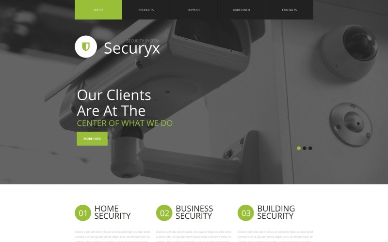 шаблон html security moto cms