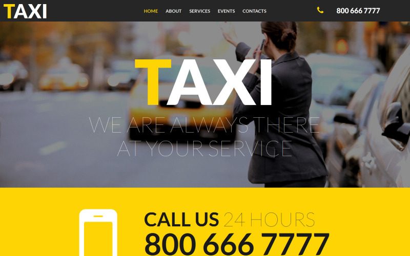taxi responsive moto cms 3 шаблон