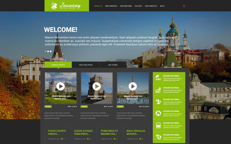 путеводитель отзывчивый wordpress тема