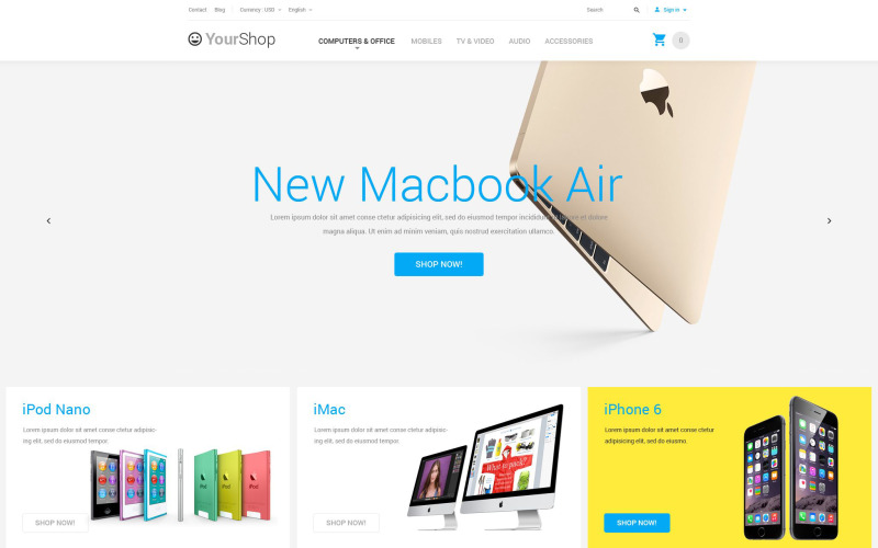 магазин электроники prestashop theme
