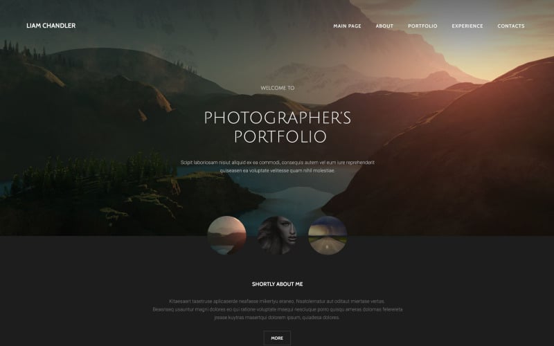 фотограф портфолио шаблон сайта