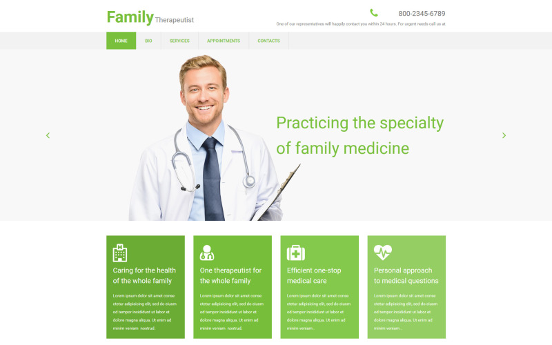 шаблон doctor moto cms 3