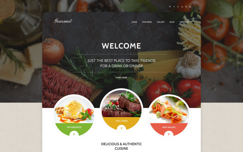 изысканная кухня wordpress тема