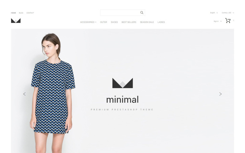 минимальная тема prestashop