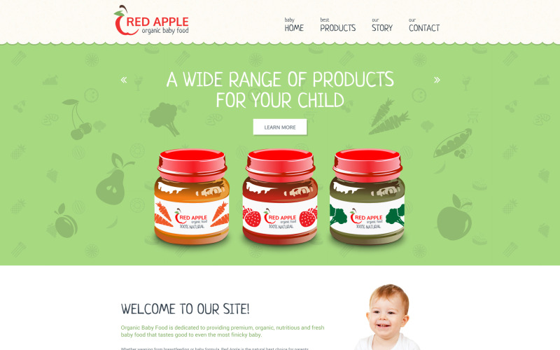 шаблон сайта red apple