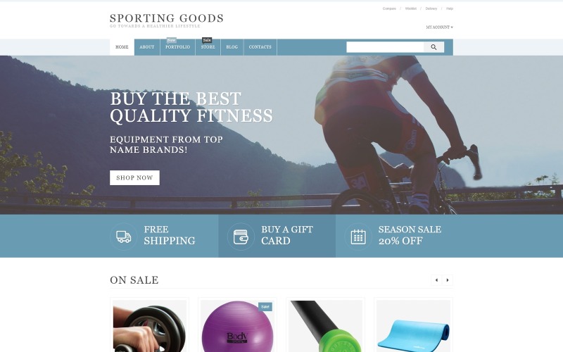 спортивные товары тема woocommerce