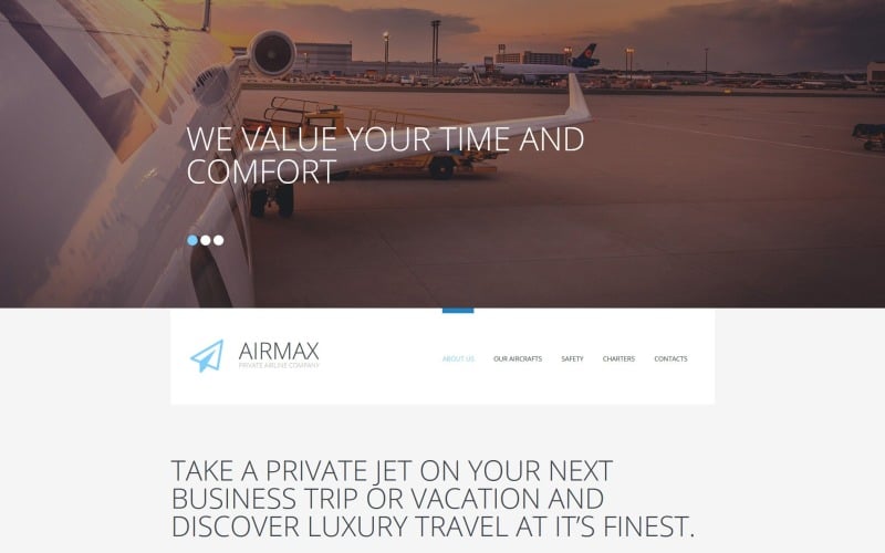 шаблон private airline moto cms 3