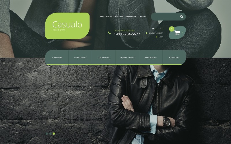шаблон casualo opencart