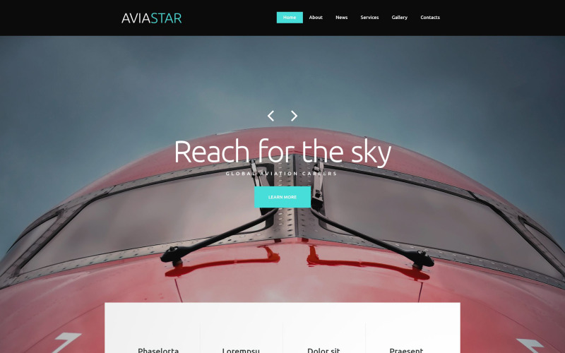шаблон сайта aviastar