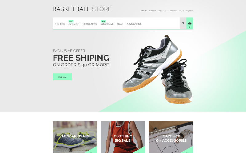 баскетбольная форма prestashop тема