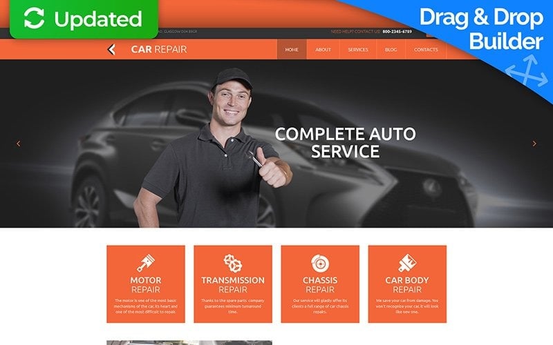 ремонт автомобилей moto cms 3 шаблон