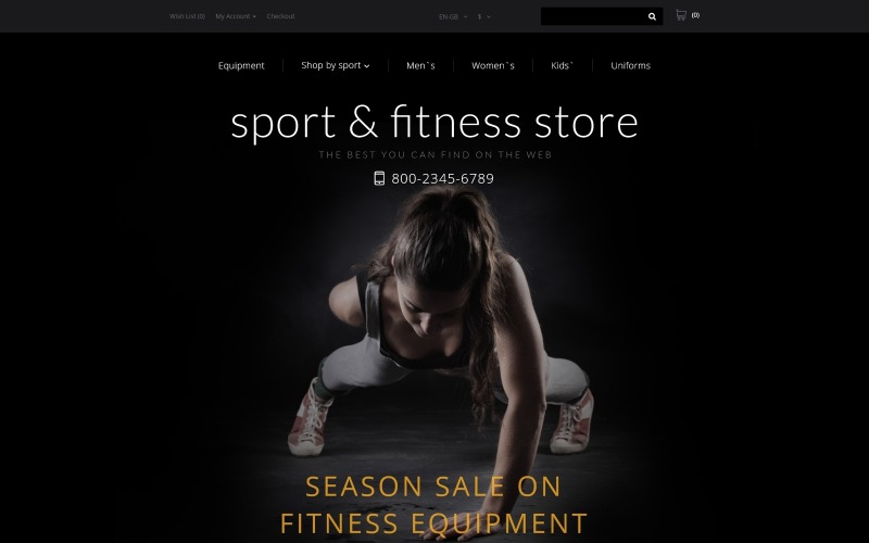 шаблон opencart для фитнес-тренировок