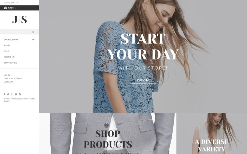 одежда отзывчивая тема shopify