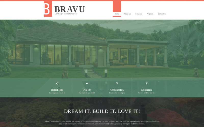 шаблон сайта bravu