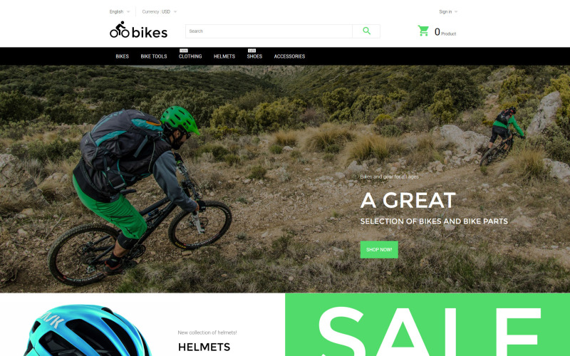 тема bikes prestashop