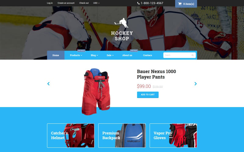 хоккейная тема shopify