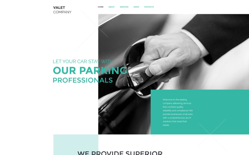 шаблон сайта компании valet