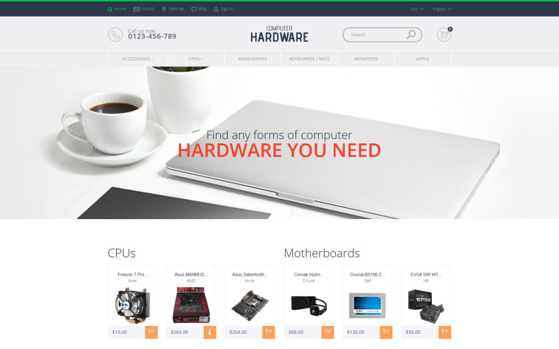 тема prestashop компьютерного оборудования