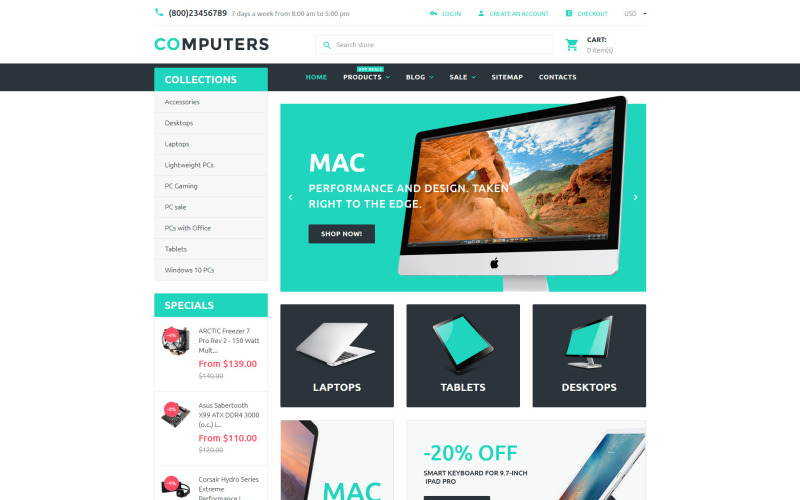 тема computers shopify