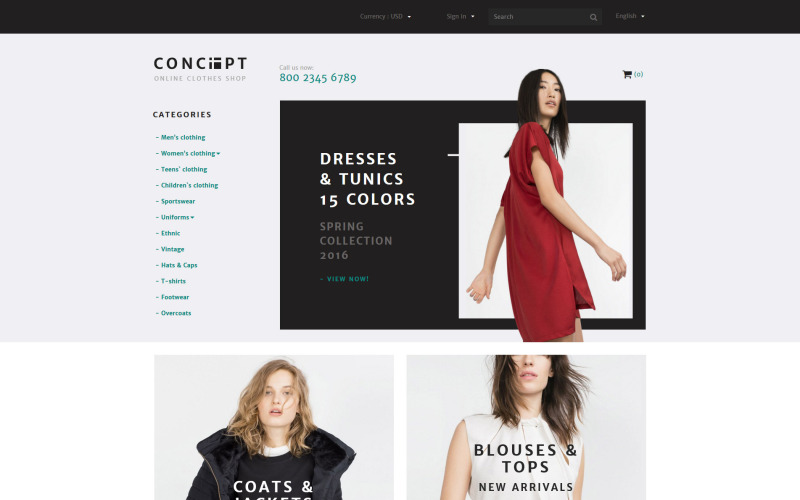 концепция prestashop тема