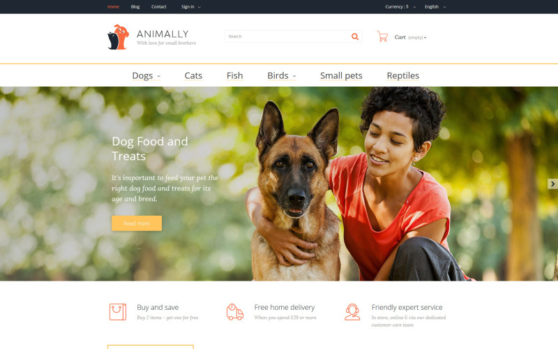 тема animally prestashop