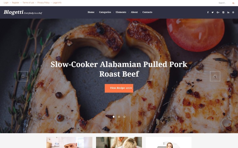 ресторан блог wordpress тема