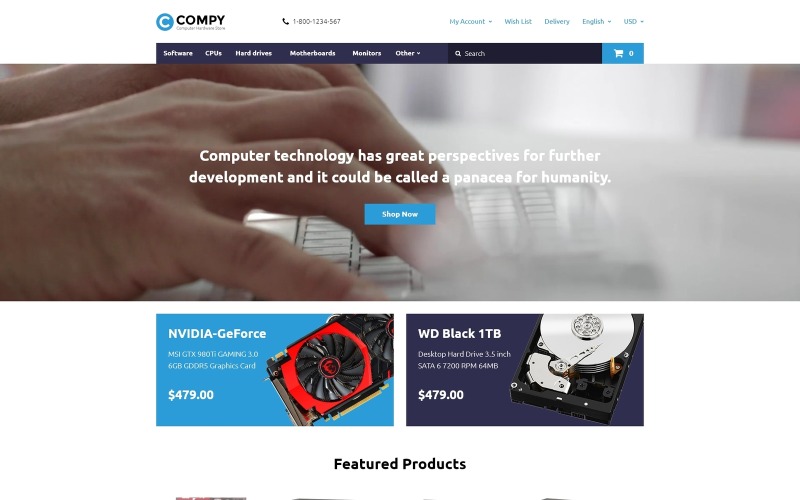 шаблон compy opencart